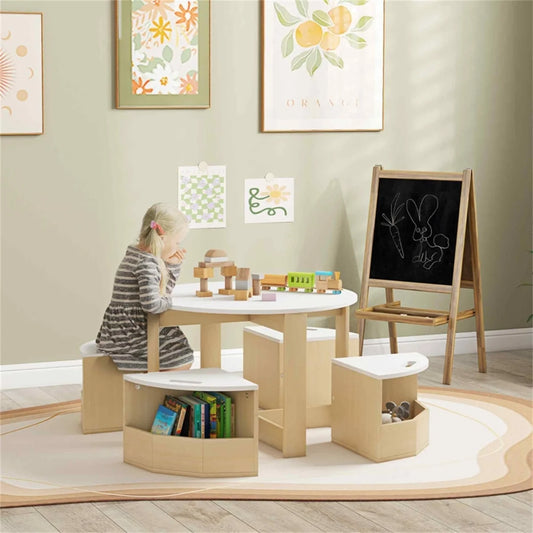 🪑 Kids 2-in-1 Table & Chair Set – Toddler Activity Desk + Play Table 🎨